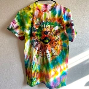 Small Tie Dye Boston Terrier “In Dog We Trust” Tshirt